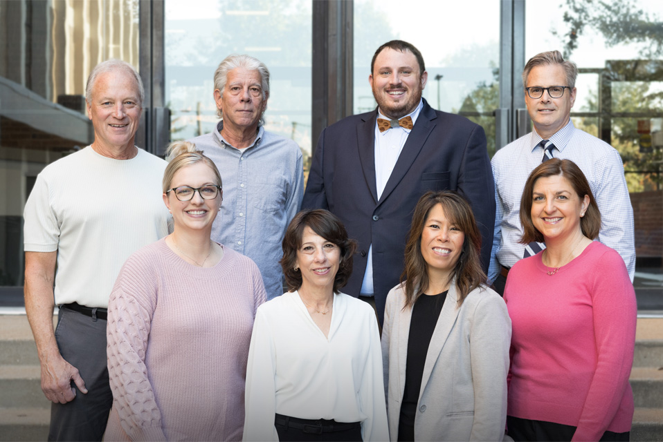 Practical Anatomy and Surgical Education 2024-2025 Back row: Ray Vollmer, Chris Blaylock, Nathan Pierce, John Martin Front row: Laura Jenkins, Joyce Bryan, Nicole Weckherlin, Sarah Dawson