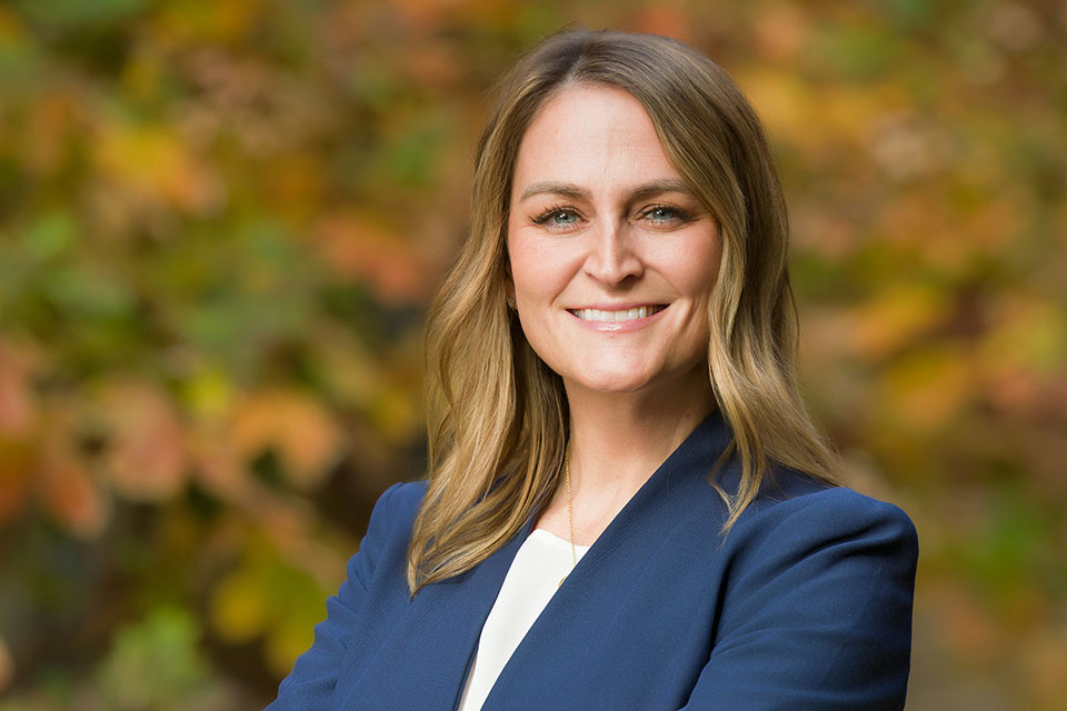 a woman smiling at camera